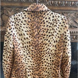 Leopard blazer size 8 bold buttons lined #mobwife